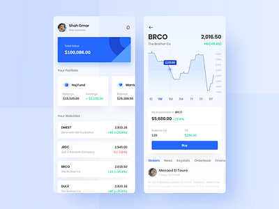 Investment App - UI Design