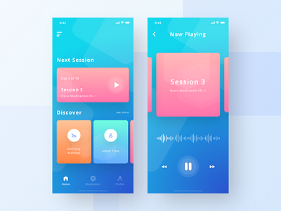 Meditation App UI Exploration