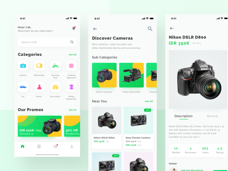Tools & Equipments Rental App by Aldi Baihaqi on Dribbble
