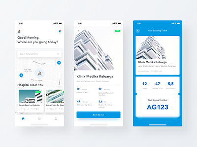 UI Design for Hospital Queue Booking App