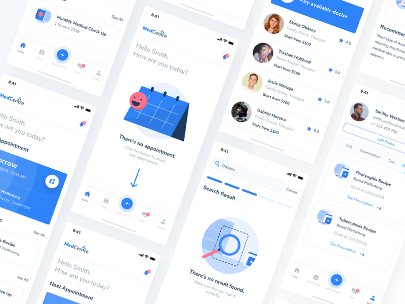 UI Design for Doctor Appointment Booking App by Aldi Baihaqi on Dribbble