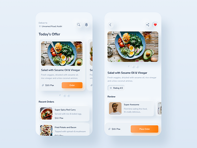 Neumorphic Food Ordering App