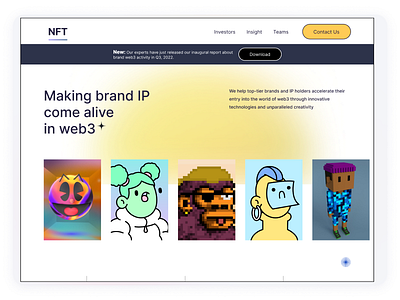 NFT TECH blockchain design figma ip nfts ui ux web3 webdesign
