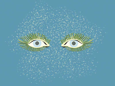 Strange illustrations art design digital eyes illustration unique vector