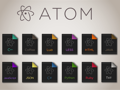 Atom File Icons atom code editor file icon icons programming