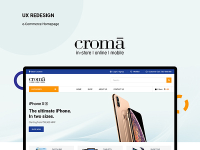 Redesign the concept of Croma - e-Commerce website