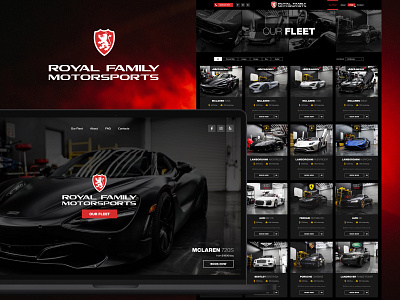 Website. Royal Family Motorsports car design luxury moto motorsports ui ux web webdesign website