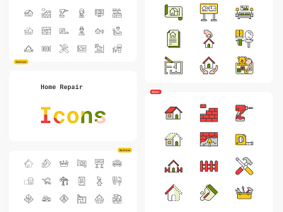 Icons Design. Home repair building design graphic design home icons illustration infographic logo repair