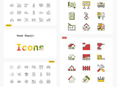 Icons Design. Home repair