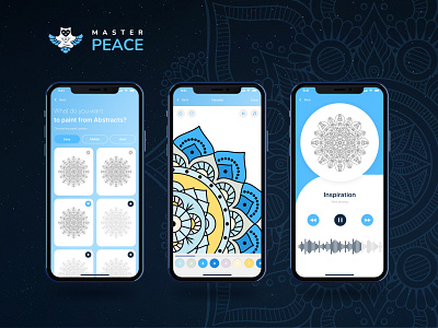 Mobile App Design. Master Peace animals app design insects ios mobile music people player space ui ux web zen