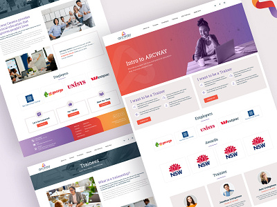 Website Design. ARCWAY corporate design education landing platform promo service ui ux web website