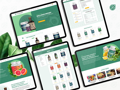 E-commerce Design. Phytocopeia design diet dietary e commerce ecommerce food online shop store supplement ui ux web