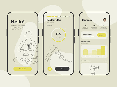 Mobile App Design. Yoga