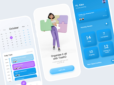 App Design. Task Manager app design manager mobile organizer task time ui ux work