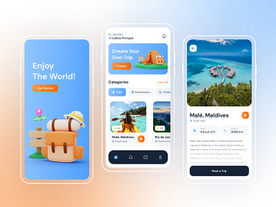 Mobile App Design. Travel