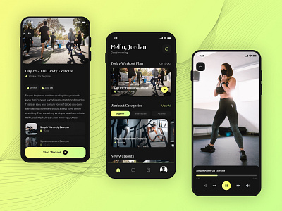 Mobile App Design. Workout