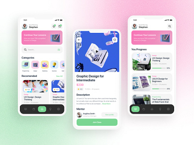 App Design. Online Courses app app design course design learn mobile online study ui ux
