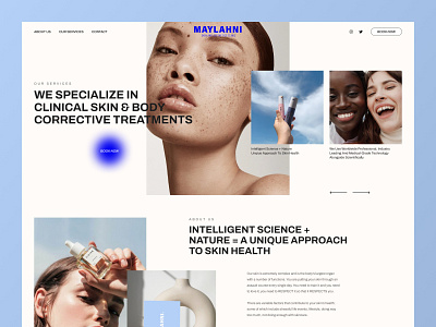 Website Design. Skin Clinic beauty body clinic design modern skin ui web website