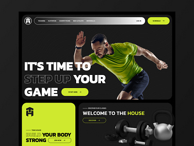 Website Design. GYM design gym sport training ui ux web website