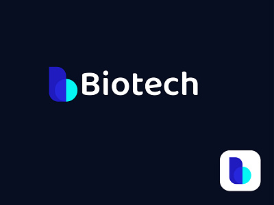 Biotech B Modern Letter Logo