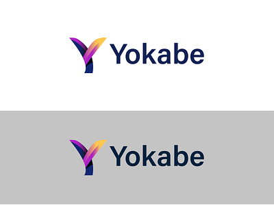 YoKabe y modern letter logo 3d animation b modern letter logo brand branding design gradient logo graphic design illustration logo motion graphics ui y letter logo y logo