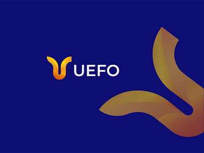 Uefo modern letter logo design concept