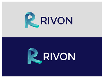 Rivon modern letter logo design