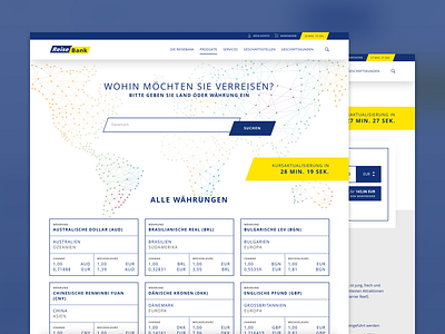 ReiseBank Relaunch blue clean gold magento minimal reisebank relaunch shop symfony website yellow