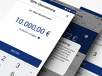 Online Banking App android app bank blue iphone money online banking ui ux