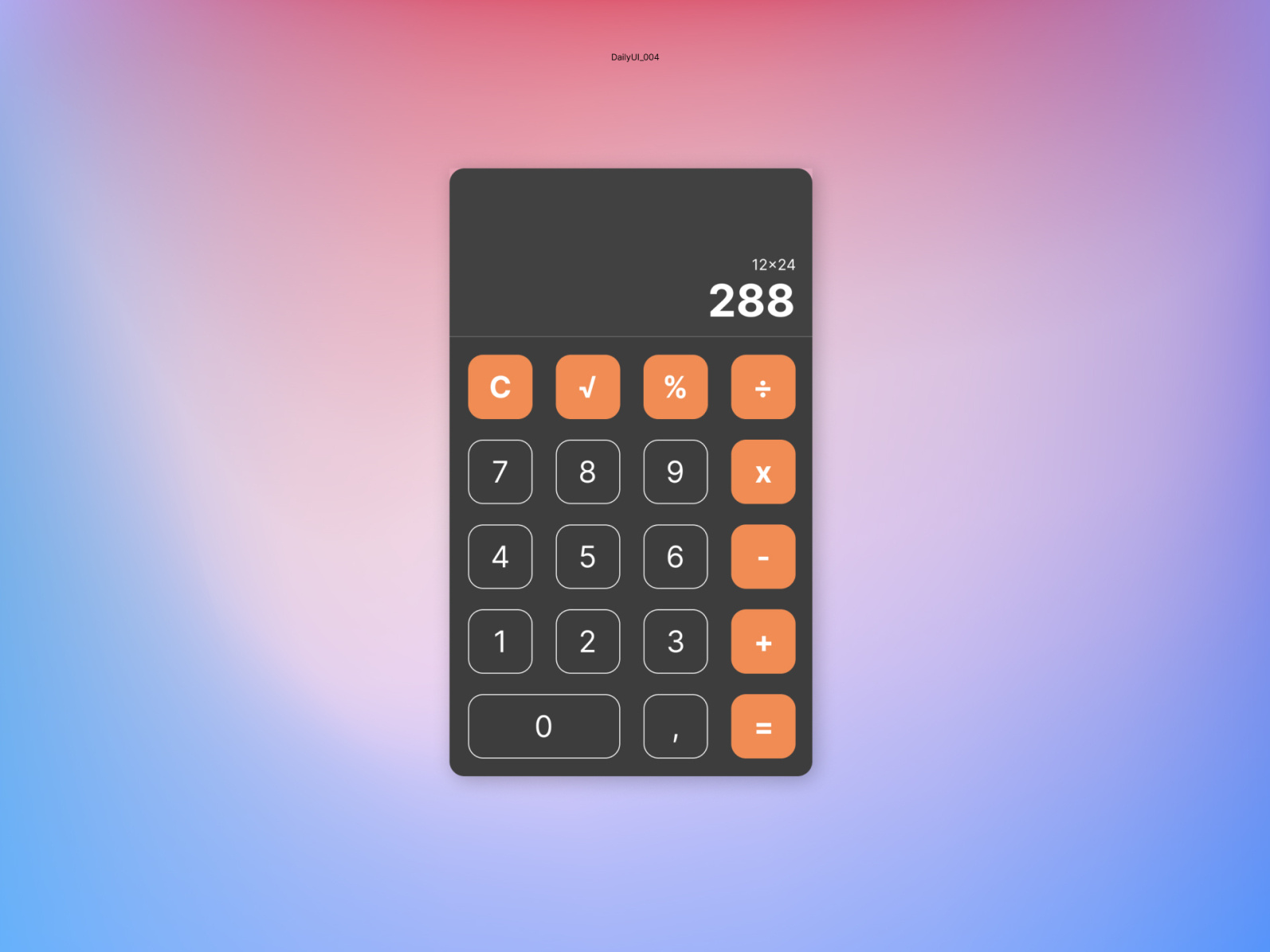 Calculator APP by Erik Hudec on Dribbble