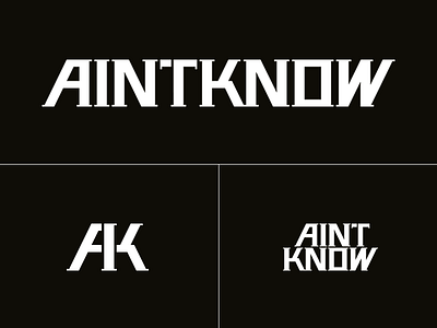 Ain't Know branding logo typography