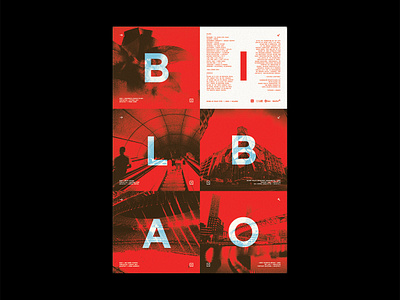 Bilbao architecture bilbao city poster red spain type typography