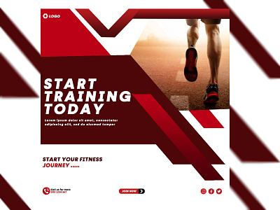 Fitness Banner amazon banner banner branding design desing graphic design illustration logo photoshop ui