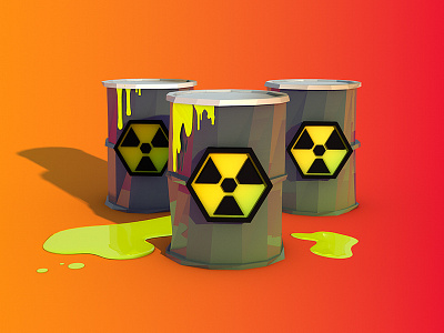 Low Poly Toxic Waste c4d goop low poly slime toxic waste