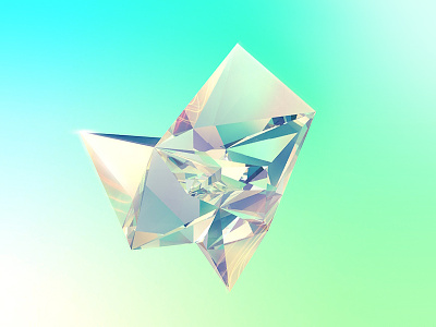 Refraction abstract c4d diamond facets glass refraction shine