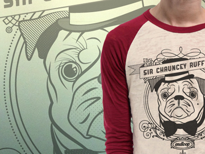 Sir Chauncey Ruffles Shirt Illustration fancy illustration pug shirt t