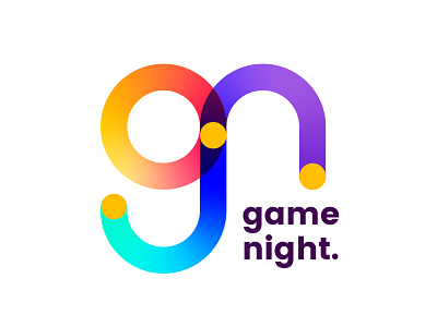 Game Night Minimal Concept concept game gradient logo minimal night variation