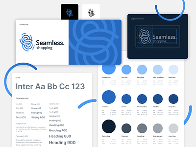 Seamless.shopping branding clean color palette components design system guide guidelines library logo logo design logobook minimal pattern library style guide styleguide styles typography ui