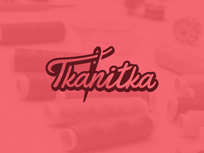 Tkanitka logo brand handmade identification logo pink sewing tkanitka web