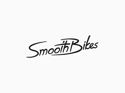 Smoothbikes v.1 brand calligraphy design handwrite logo logotype product skeetch style typography vector