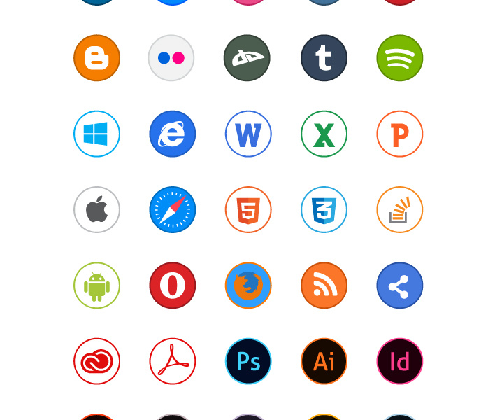Free circle icons for designers by Michal Kulesza on Dribbble