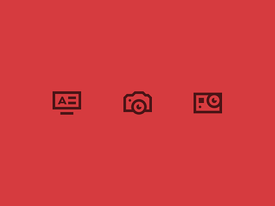Three shift's work brand design flat icon icons interface red simple vector web webdesign website