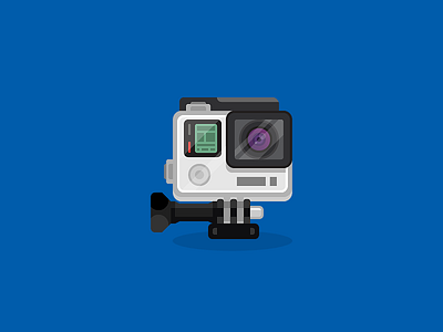 Gopro Hero4 flat icon camera clean design device flat gopro hero4 icon simple ui vector webdesign