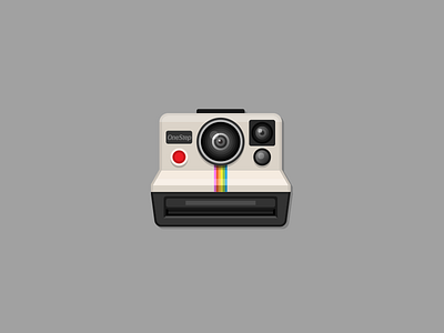 Polaroid camera camera clean flat flat design gadget icon iconset illustration polaroid retro simple ui