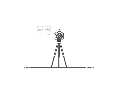 Photo studio camera clean flat graphic illustration line line art minimal photography portfolio studio web design