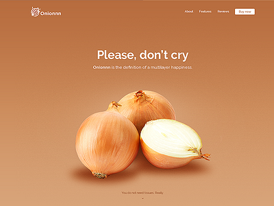 Onionnn landing page clean landing page minimal onion product simple ui web web design website