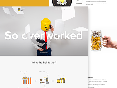 Legoman daily landing page clean icons landing page lego minimal photography product ui web web design website
