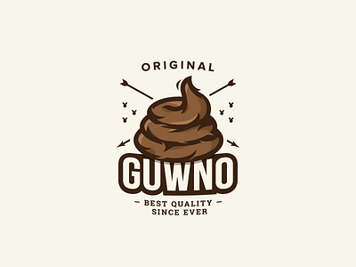 Guwno badge brand branding icon illustration logo logotype original retro shit vector vintage
