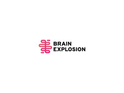 Brain Explosion brain brand concept explosion idea identity logo one line research studio symbol ux