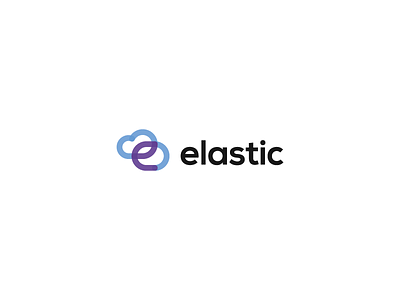 Elastic app brand cloud identity intranet logo one line software symbol transparent web design